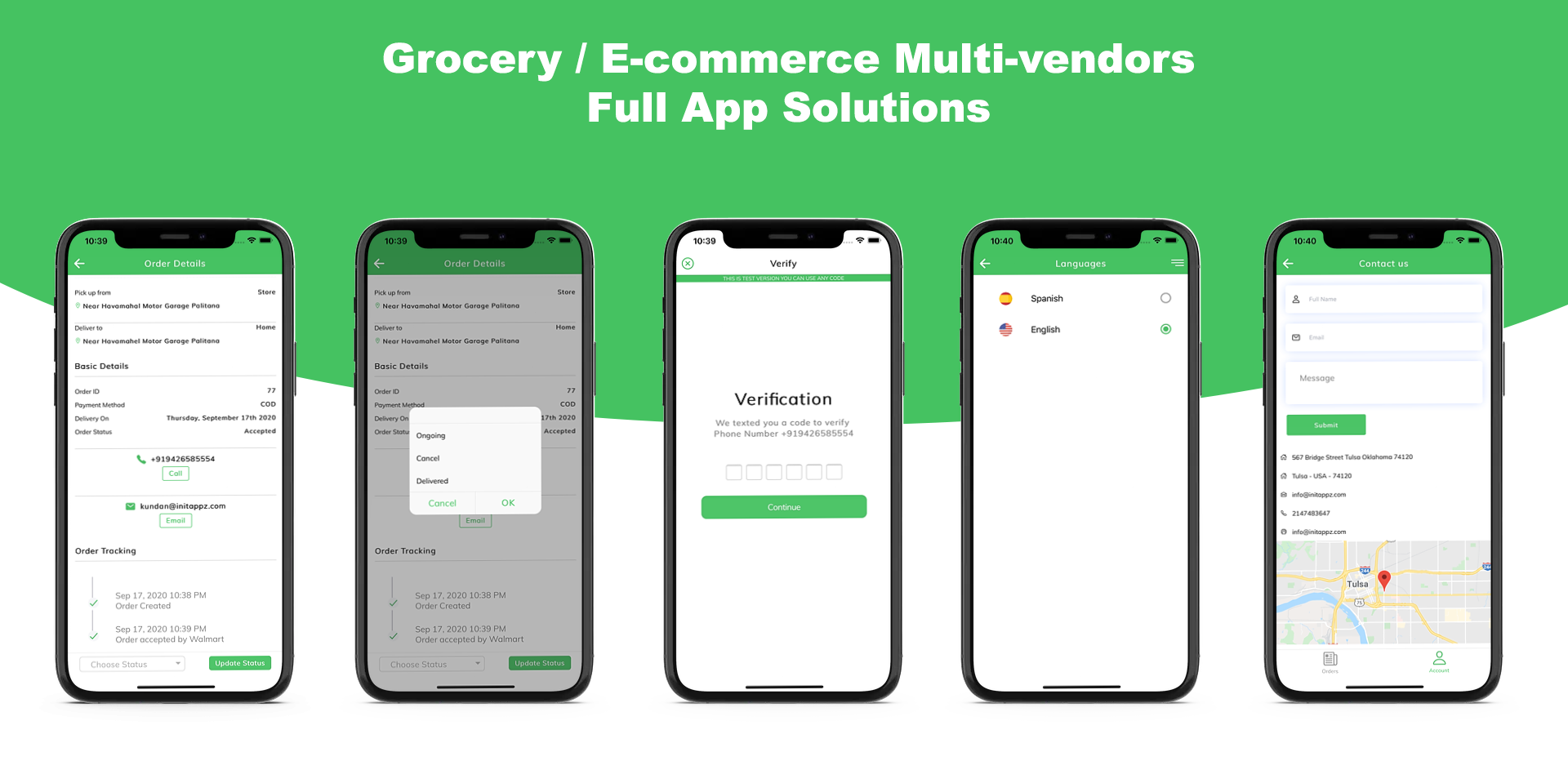 Grocery ecommerce delivery services - Multi vendors(Android + iOS + Website) ionic 5 / CodeIgniter